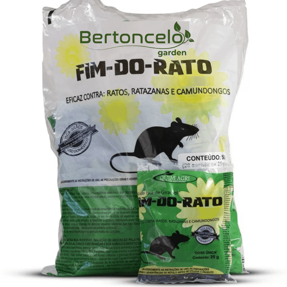 Elimina Ratos E Roedores Ratoeira Veneno Em Grãos 40 Sachês