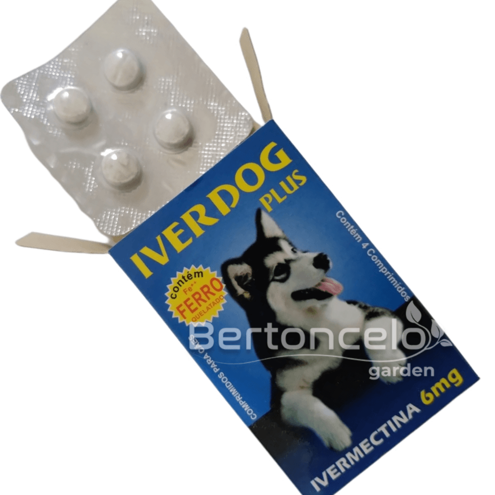 Iverdog plus Cães Contra Vermes, Pulgas, Carrapatos e Sarnas